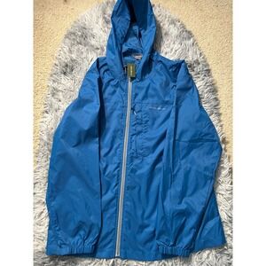 Eddie Bauer Windbreaker Jacket Men's M – NEW with Tags – Blue Hooded Lightweight